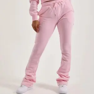 WOMENS FLEECE STACKED PANTS Womenswear Bottom Comfort Trouser Basic Minimalist