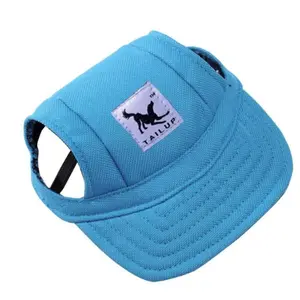 Pet Dog Cap Small Pet Summer Canvas Cap Dog Baseball Visor Hat Puppy Outdoor Sunbonnet Cap