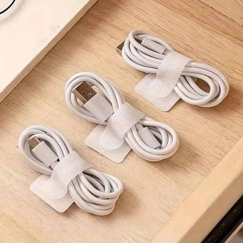 10/30 Piece Black/white Self-adhesive Nylon Zip Ties, Quick Bonding, Suitable for Desktop and Electrical Wiring, Reusable Zip Ties