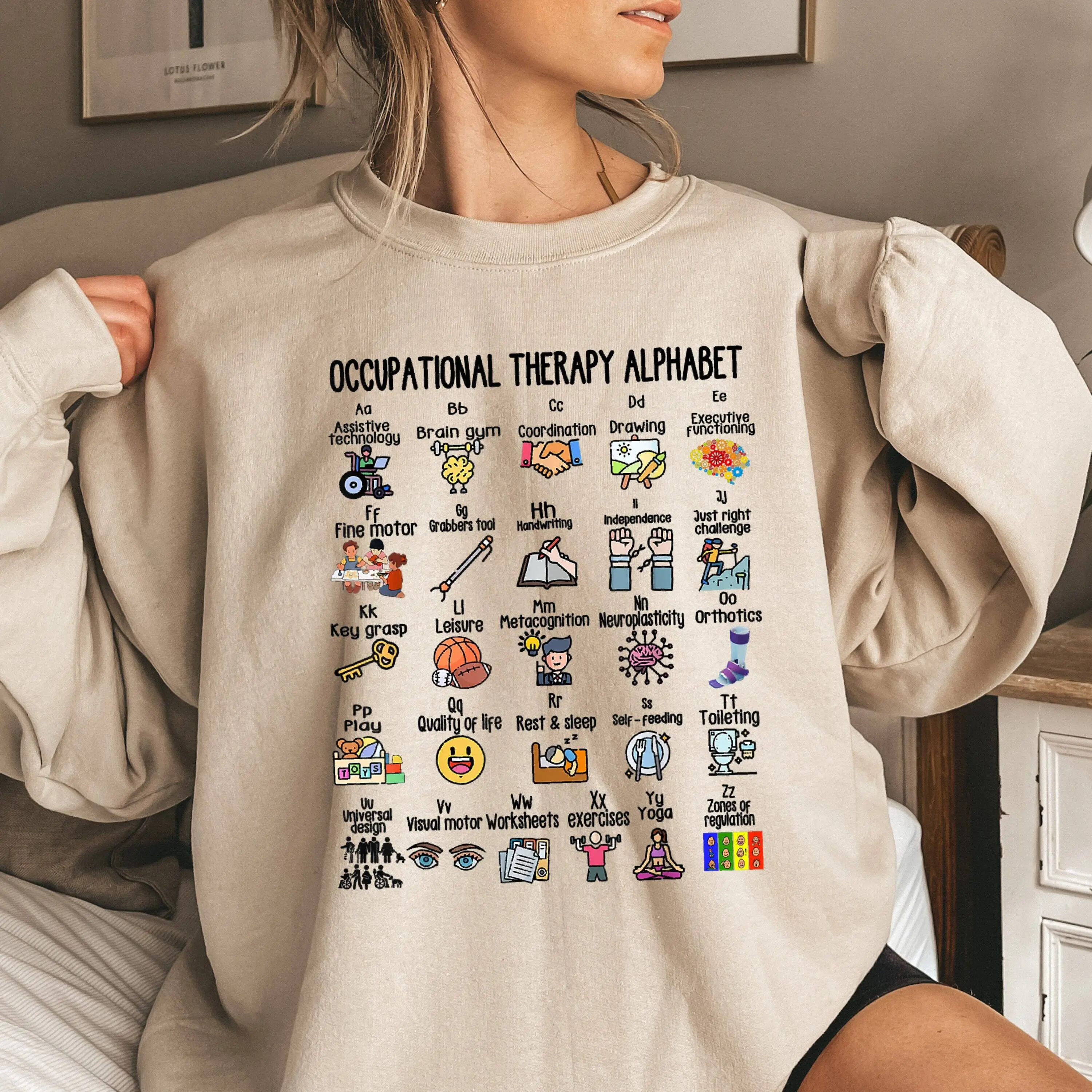 Occupational Therapy Sweatshirt, Funny OT Shirt, OT Sweatshirt, Occupational Therapist, OT Gift Cotton Fabric