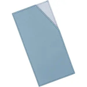 PU Leather Reusable Cash Envelopes Budget Envelope Credit Card Holder Reusable Money Clip for Budgeting Wallet Bill Receipt Coupon Organizer for Women Men (Blue)
