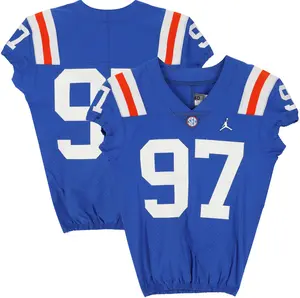 Florida Gators Team-Issued #97 Blue Throwback Jersey from the 2020-21 NCAA Football Seasons - Size 40-2 - Fanatics Authentic Certified