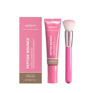 zephoco Light and Long-lasting Foundation for Dark Skin Tone Moisturizing and Nourishing Brightening Skin Creates a Matte and Clear Makeup Look