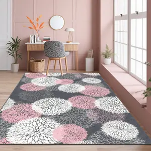 Velvet soft and comfortable patterned printed carpet, suitable for multiple scenarios, available in various sizes, soft and non-shedding, Floral Rugs