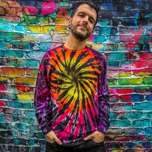 Dark Sunset Spiral Tie Dye T-Shirt