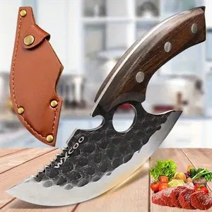 1 PC/ 3PCS Stainless Steel Barbecue Knife Professional Chef Knife Boning Knife Multipurpose Camping Outdoor Cooking Kitchen Knife with Knife Sheath Mini Cheese Pizza Small Pocket Knives Cutting Fish Household Kitchen Knife