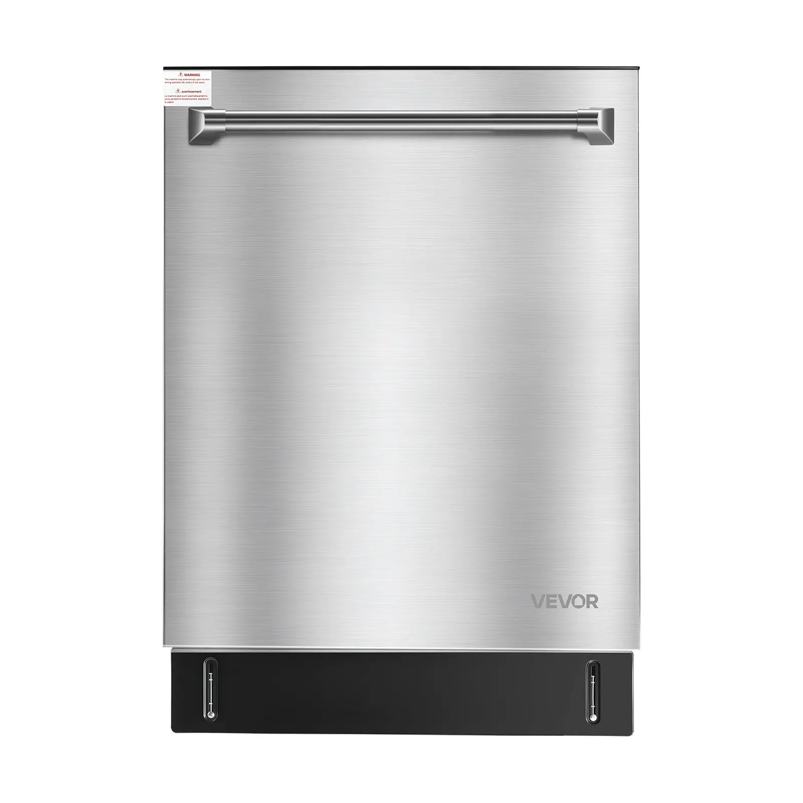 【DealsForYouDays】VEVOR 24-in Built-In Dishwasher - 115V, 1200W, Eco, 2.5 Gal/Cycle, Stainless Steel Tub, 14 Place Settings, 8 Washing Programs, Low-Noise, 23.82x25.2x33.78 In, Upper/Lower Racks, Zoned Storage, Cutlery Basket, Deep Clean, Lighting Feature,