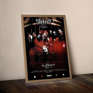 [Unframed] Slipknot 1999 Self-Titled Album Cover Music Poster Vintage Nu-Metal Band Wall Art Premium High-Definition Print Heavy Metal Bedroom Decor Aesthetic Gift for Music Fans Collectible