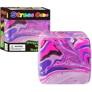 Maltose Decompression Toy Ice Cube Fidget Toys Squeeze Toy Anti-Stress Tool for Anxiety and Concentration, Sensory Desk Cube for Adults and Kids