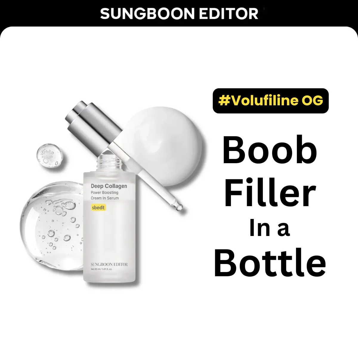 [Sungboon] Filler Serum | Deep Collagen, Peptide, Hyaluronic Acid for wrinkles & fine lines | Firming, Moisturizing, Collagen Boosting, Anti aging Low-irritating, Moisturizing & Soothing Serum mothers day gift ideas