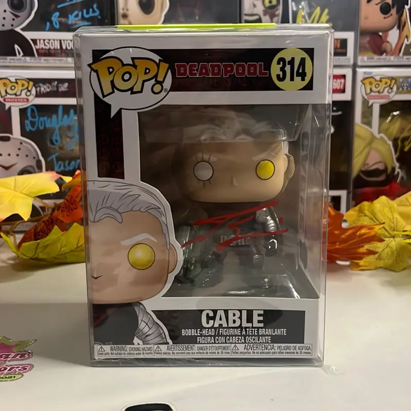 Funko Pop! Autographed Marvel Cable Signed By Josh Brolin BOX WEAR SPECIAL.