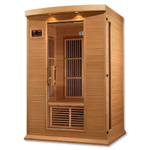 Dynamic Saunas Toulouse 2 Person Infrared Sauna w/Speakers, Canadian Hemlock