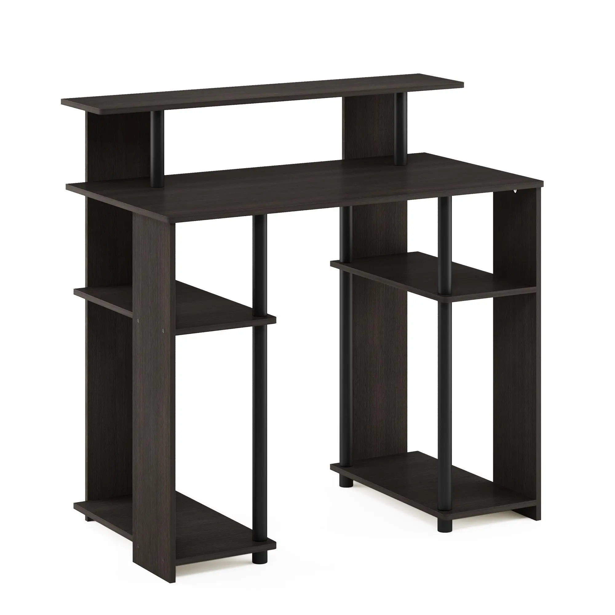 If you want a desk that looks good and works hard, the JAYA Desk in Walnut delivers a 35.3-inch desk, open shelf storage and a raised hutch, and a layout that suits a bedroom or home office.