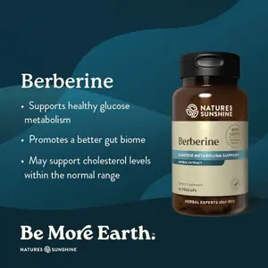 Nature's Sunshine Berberine Supplement - Metabolism Support Herbal Extract for Energy & Gut Health Dietary Supplement