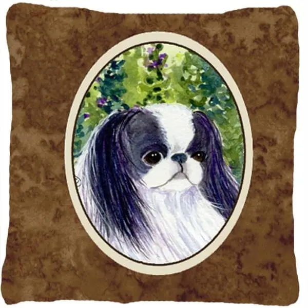 Japanese Chin Themed Polyester Decorative Fabric Pillow - Fade-Resistant Stylish Accent Pillow for Indoor/Outdoor Home Decor