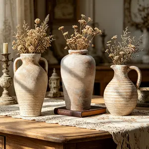 Vintage French Country Ceramic Vase, Creative Decorative Flower Vase, Home Decoration Table Ornament, Ideal for Floral Arrangements, Vintage Vases, Vase for Flowers