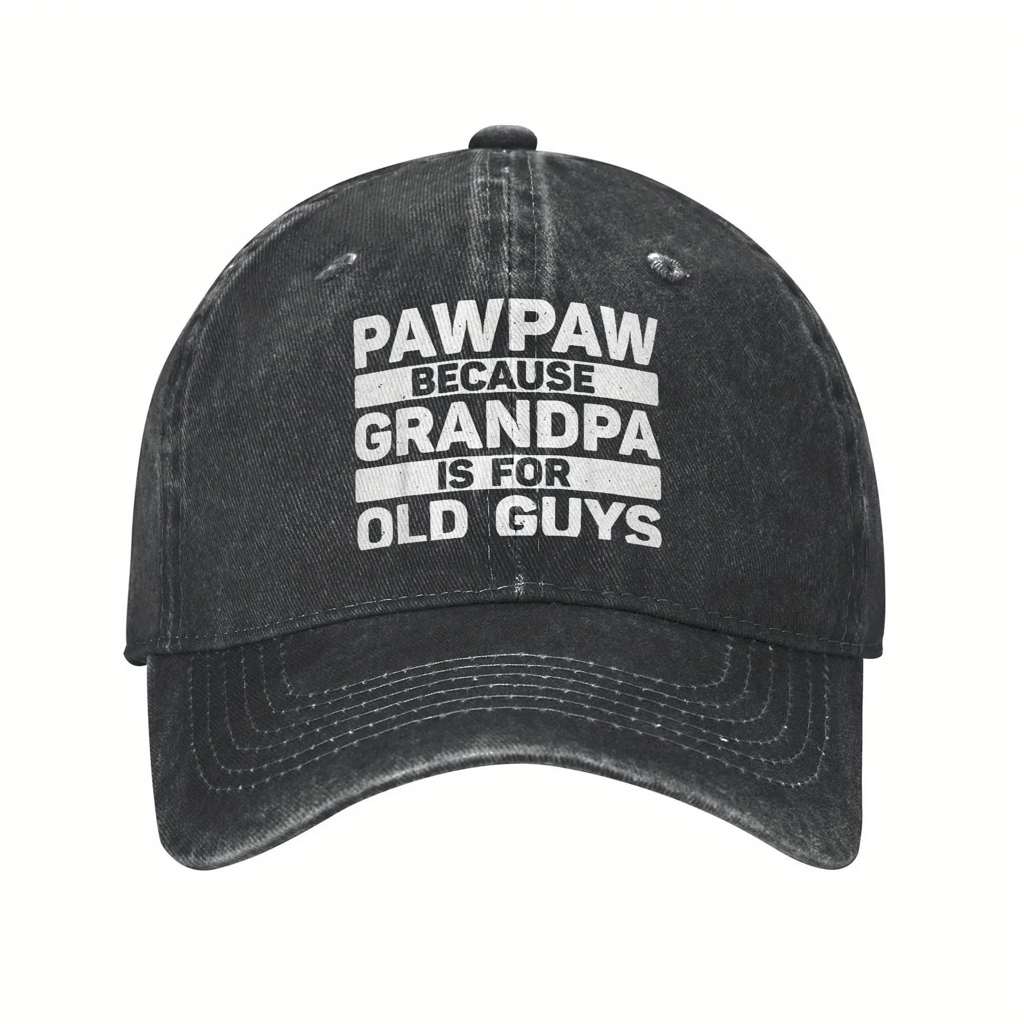 Pawpaw Design Adjustable Baseball Cap - Unisex Outdoor Sports Hat, Grandpa Gift From Grandkids for Father's Day Outdoor Accessory, Baseball Cap Adjustable