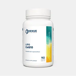 RENUE by SCIENCE CoQ10 Liposomal 90 Ct. High-Strength Ubiquinol Supplement for Cardiovascular Health Non-GMO Allergen-Free USA Made