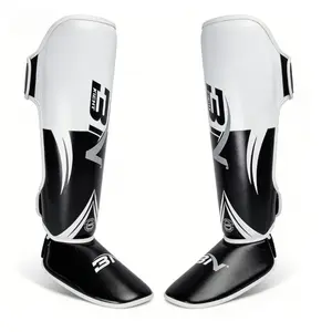 BN Padded Kickboxing Shin Guards for Adults, Muay Thai Leg Protectors, Children Taekwondo Integrated Calf Support