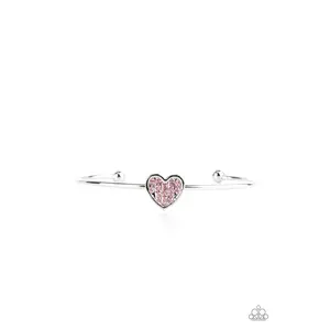 Heart of Ice - Pink Cuff Bracelet