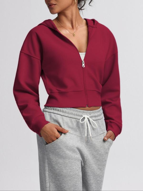 TCVC Womens Zip Up Hoodies Fall Outfits Cropped Sweatshirts Fleece Jackets Casual Hooded Y2k Tops