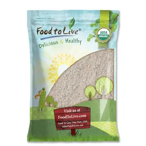 Food to Live Organic Einkorn Whole Wheat Flour 8 Pounds Finely Milled Rich Fiber Great for Baking Bread Pizza Pancakes Muffins USDA Certified Non-GMO Raw Vegan Kosher Bulk