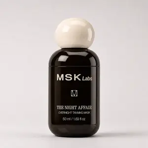 MSK Labs The Night Affair - Overnight Face Self Tanner Mask with Niacinamide, Lactic Acid, Squalane & Hyaluronic Acid Gradual Moisturizing Sunless Tanning Lotion Gel | Clean Skincare USA Made, Vegan