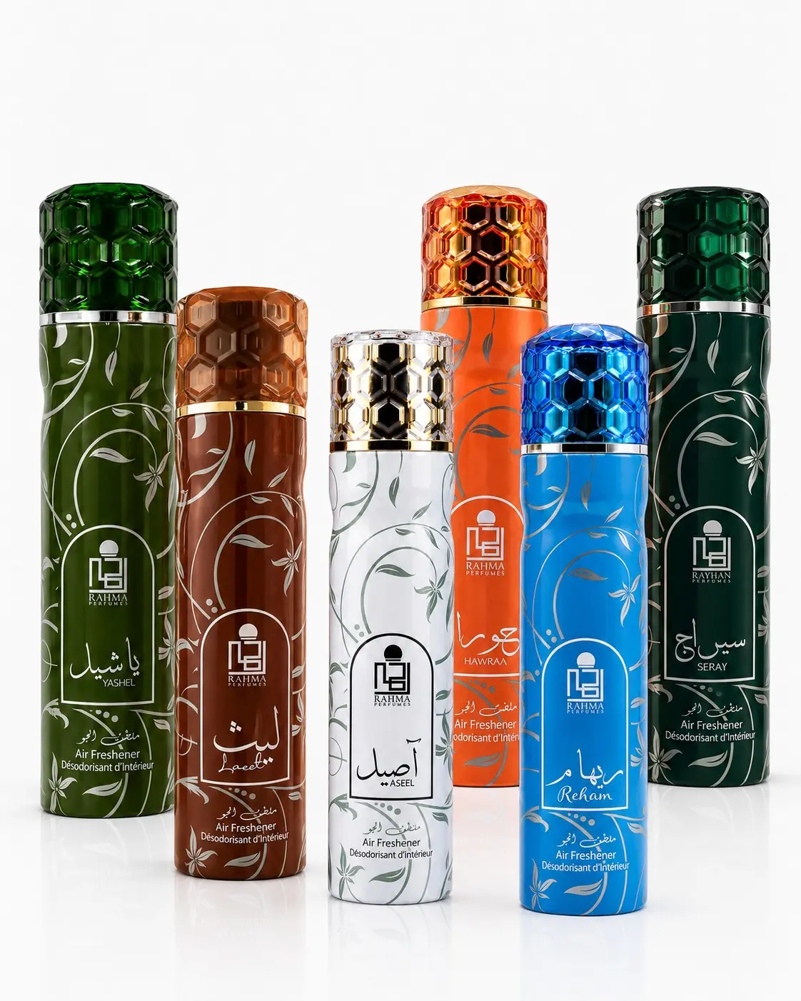 Oudlash Bundle | Rahma Perfumes | Yashel + Seraj + Hawraa + Laeet + Rahma + Aseel | Unisex Fragrance | 300ML |