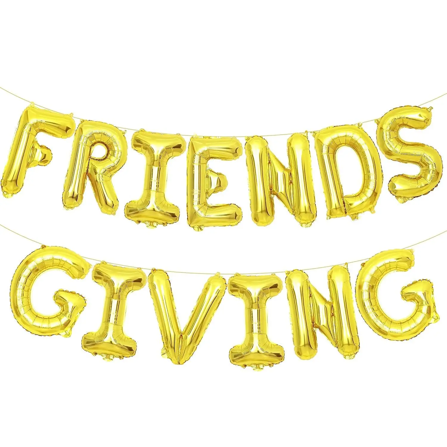 Gold Friendsgiving Balloon Garland - 16 Inch | Friendsgiving BalloonsFriendsgiving Party Decorations | Friendsgiving Balloons Decoration | Friendsgiving BackdropGold Friendsgiving Decor