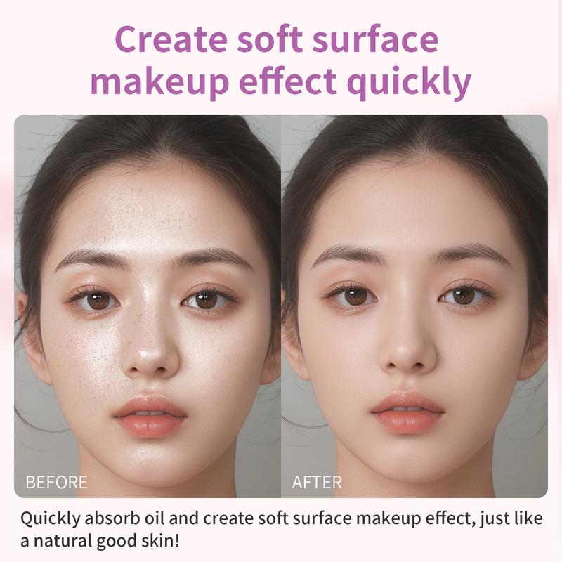 RTETETOK Makeup Setting Cream Oil Control Waterproof Matte Long-lasting Flawless Facial Makeup with Mirror Non-Lossing Powder Silky Cosmetic Smooth
