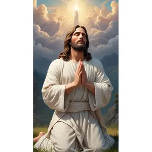 DIY 5D Diamond Painting Kit Jesus Theme Diamond Pattern Design Full Drill Mosaic Craft, Home Wall Decor Gift, Model Xinghao T024