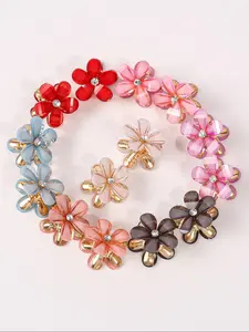 10 Piece Random Color Flower Hair Clips Set for Girls, Cute and Fun Hair Accessories, Perfect for Daily Hairstyles