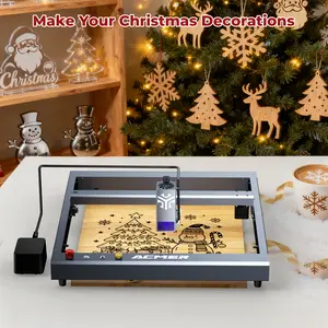 ACMER P2 20W Laser Engraver: All-in-One Frame, Easy Assembly, Engraves Wood Plastic Acrylic Leather Ceramic, W/ Air Assist Pump, Safety Lock & Multi-Device Control