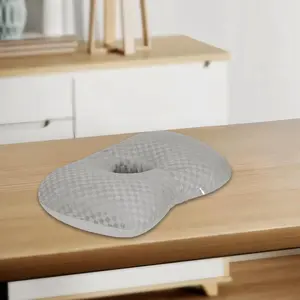 Pierced Ear Pillow, 1pc Comfort Breathable Neck Pillow, Side & Back Sleeping Pillow memory foam cotton  pillow