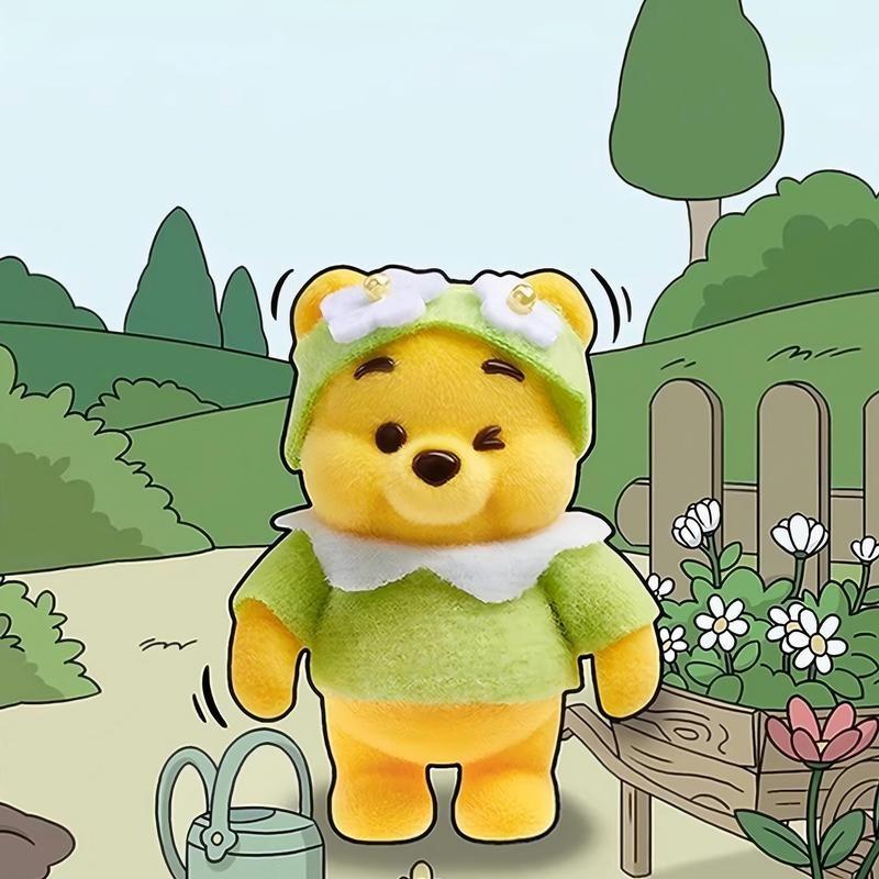 [Holiday Surprise Blind Box]Disney Winnie the Pooh Garden Series Blind Box – Cute Mystery Collectible Figurines for Gifts & Home Decoration