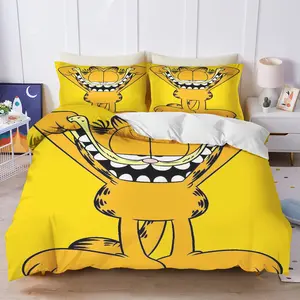 Garfield Bedding Full Set Duvet Cover Cute Printed Cartoon Quilt Universal, Suitable For Children And Adults Twin Size Sets Covers