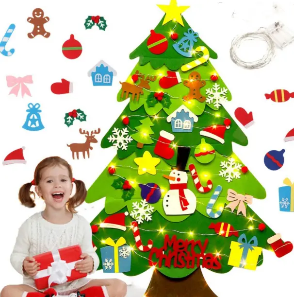 Felt cloth to decorate the Christmas tree Holiday crafts and decorations