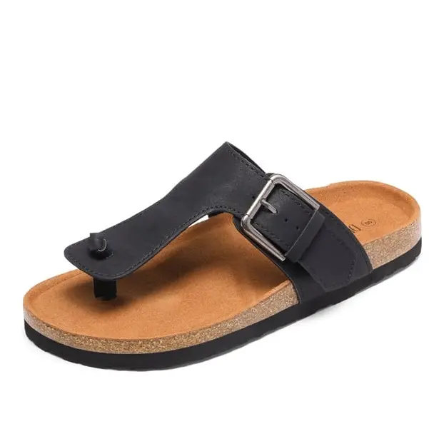 DREAM PAIRS Women's T-Strap Thong Flat Sandals - Casual Buckle Design, Slip-On Comfy Footwear Sandals, Daily Wear Everyday Shoes, Daily Wear Sandals