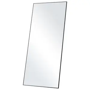 VEVOR Full Length Mirror, 71'' x 31'', Extra Large Standing Hanging or Leaning Rectangle Floor Mirror with Tempered Glass Aluminum Alloy Frame, Full Body Dressing Mirror for Living Room Bedroom, Black Decor Wall