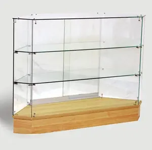 Full Vision Corner Showcase 42" Square x 38" H