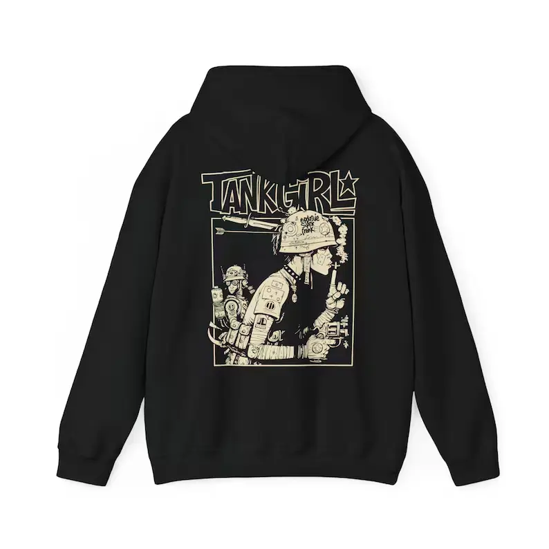 Tank Girl Hoodie, Comic Graphic Shirt, Streetwear, Retro Comic Sweater
