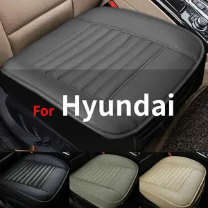 1 Piece For Hyundai Car SUV Front Seat Cover Full Surround / Half Surround PU Leather Comfort Soft Cushion Cover Anti-Slip Protector Pad Mat Breathable