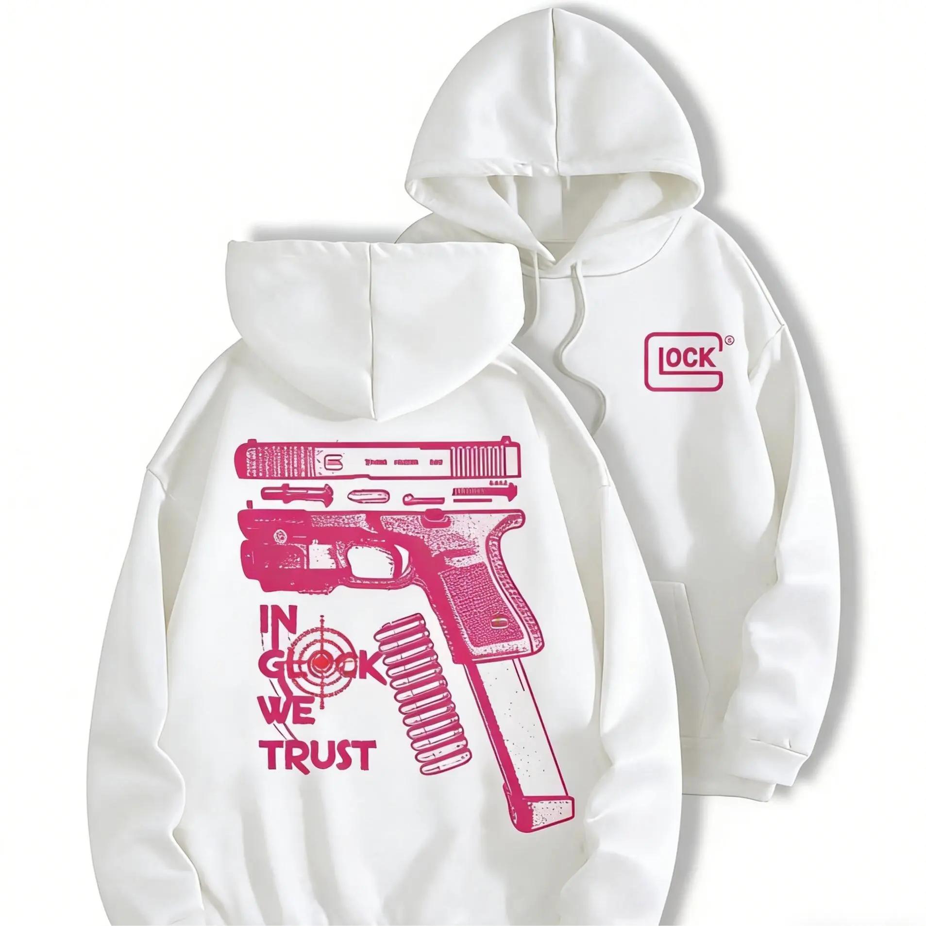 IN CLOCK WE TRUST HOODIE,Design Graphic Pink hunting Hoodie Full Color ,for men and women,Gift Hunting Hoodie