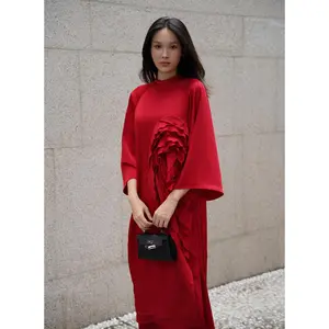 "Crimson Bloom" - Limited Edition Silk Ao Dai Set