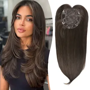 Auvzy 100% Premium Hair Topper for Women - 20 Inch Wavy Clip-In Synthetic Hairpiece with Bangs for Thinning Hair, Natural Volume, Your Daily Confidence Boost Clip In Wig