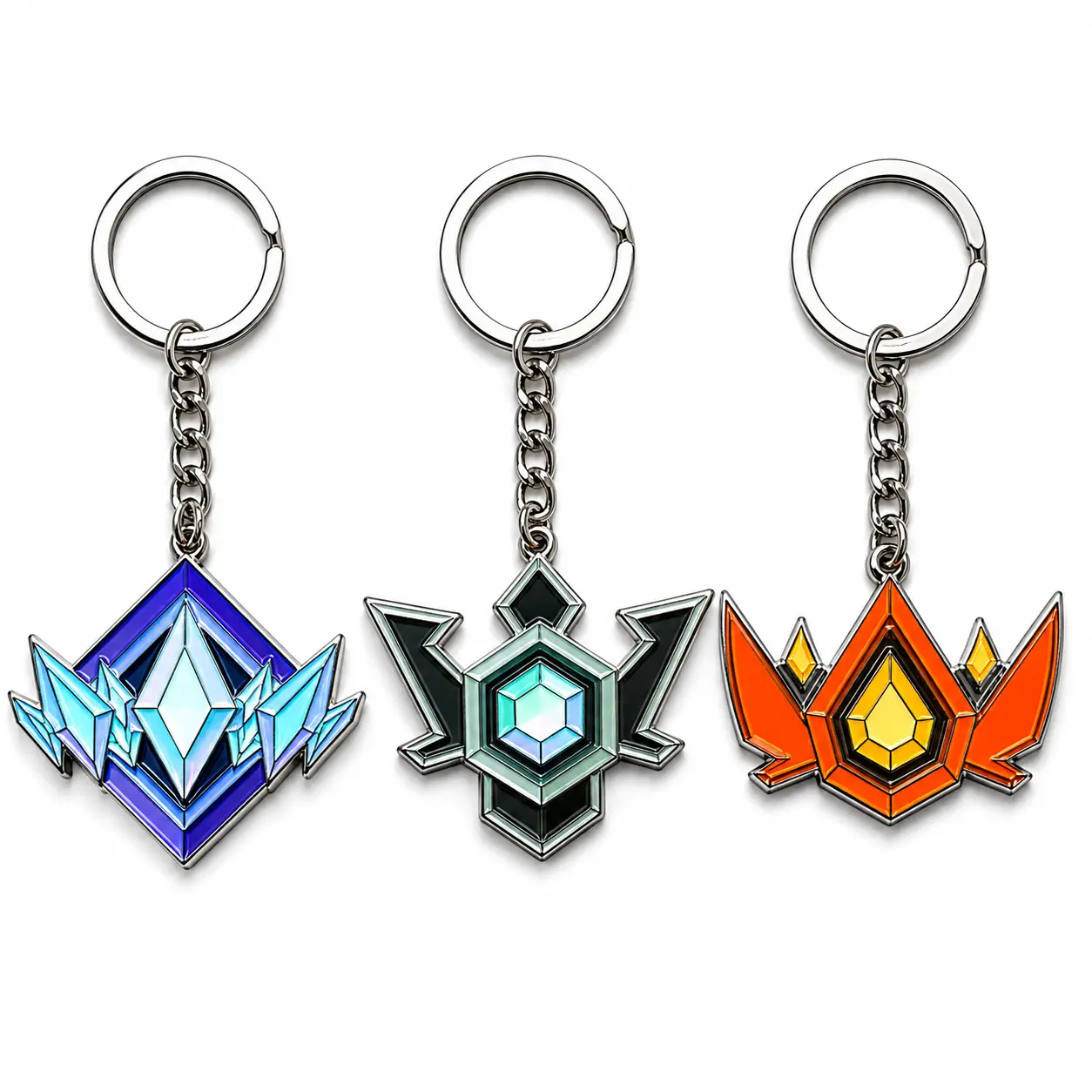 Unreal Champion Elite Ranks keychains- Inspired by Fort - Gift for gamers - High quality Metal keychain