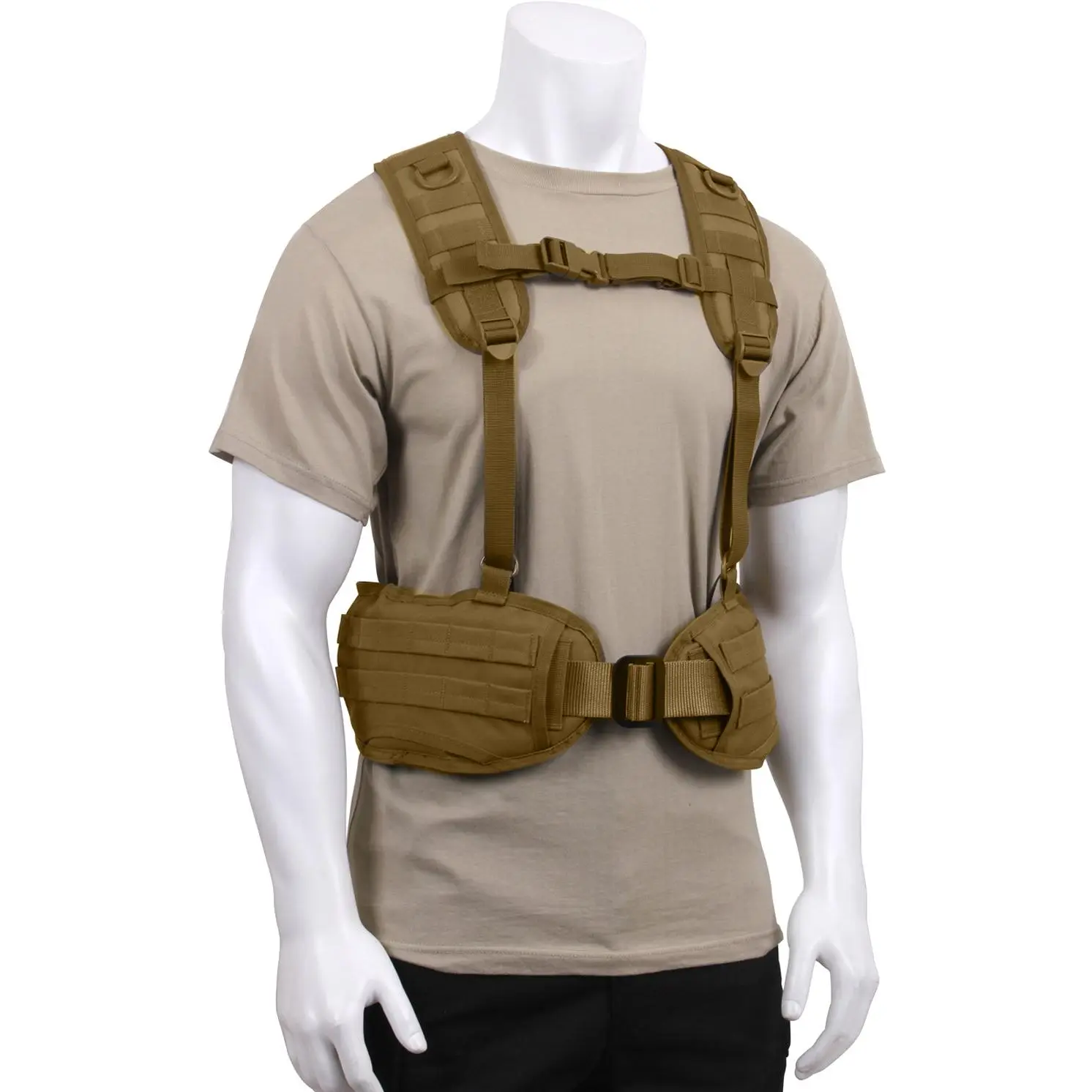 Coyote Brown Tactical Load Bearing Military MOLLE Police Battle Belt Harness Vest