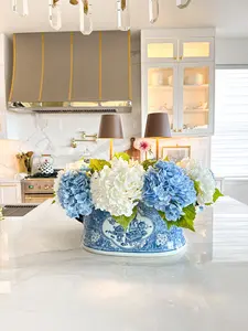 Real Touch Faux Blue Hydrangea Stem