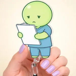 Kawaii Nurse Badge Reel | Acrylic Medical ID Holder