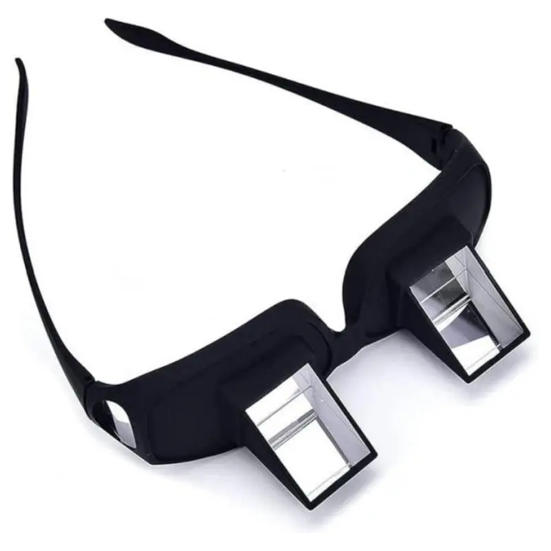 Lightweight Metal Lazy Prism Glasses - Convenient Neck and Eye Friendly Horizontal Spectacles, Optics Principles Design for Lie-Down Reading, Watching TV, Single Item